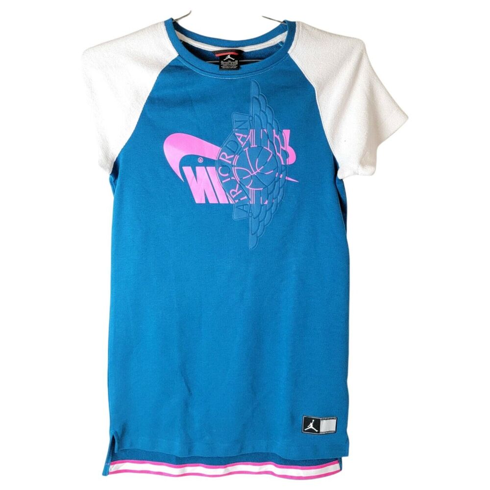 Jordan Jumpman Green‎ Abyss Pink Retro Jersey Top Large